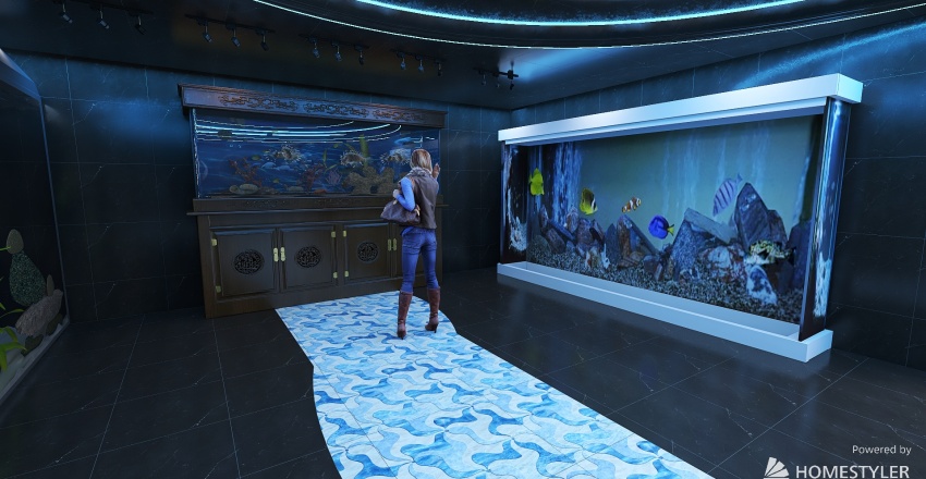 Aquarium 3d design renderings