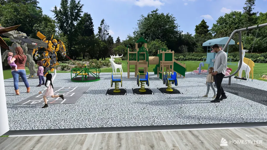 Children'sDayContest - Children's area in the park 3d design renderings