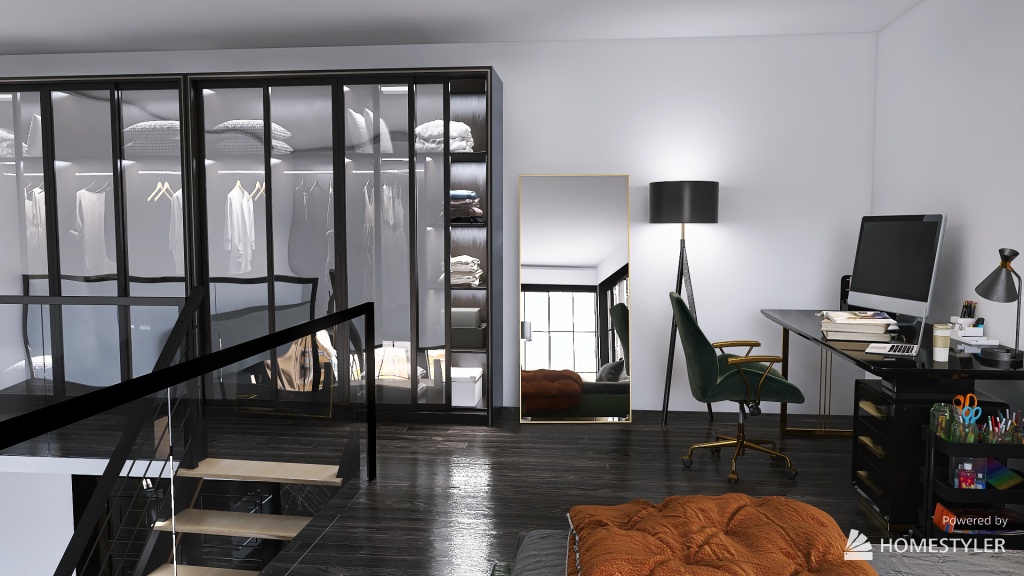 Studio loft 3d design renderings