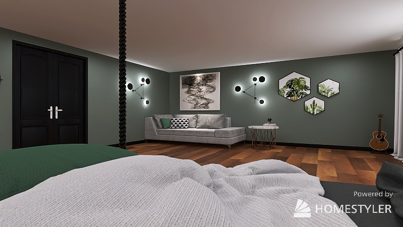 master bed 3d design renderings