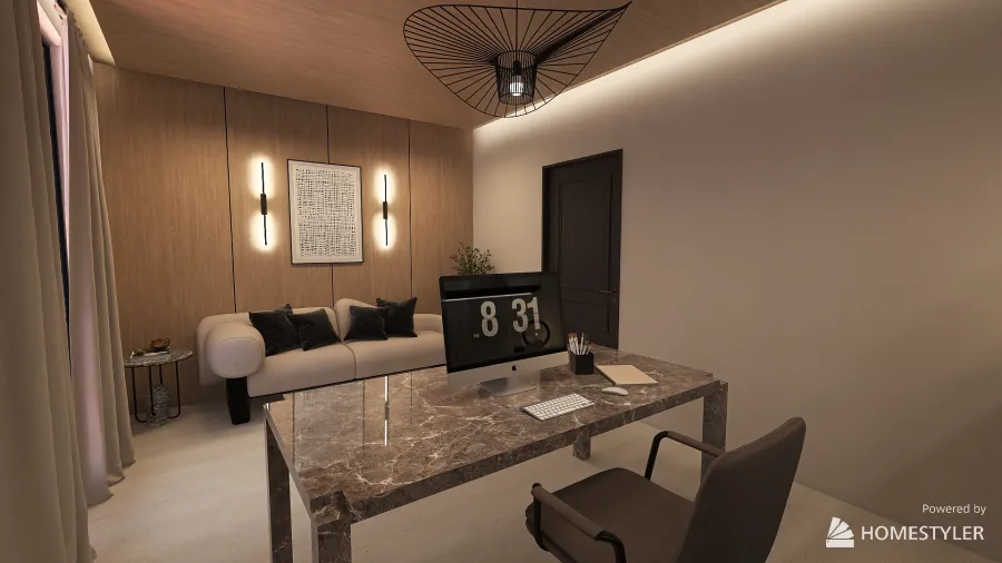 Modern Japandi Inspired Home 3d design renderings