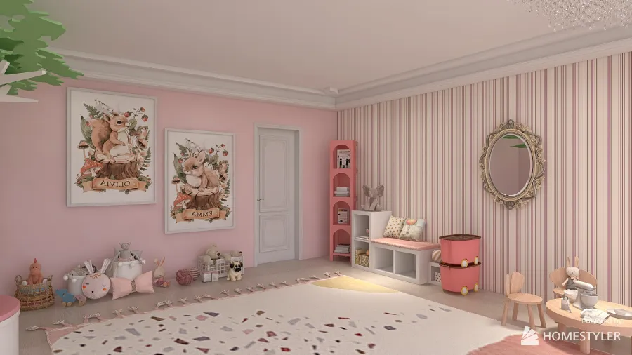 Pink children's room! #Children'sDayContest 3d design renderings