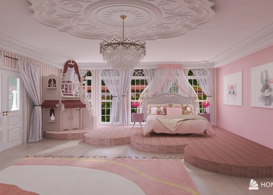Pink children's room! #Children'sDayContest Design Rendering