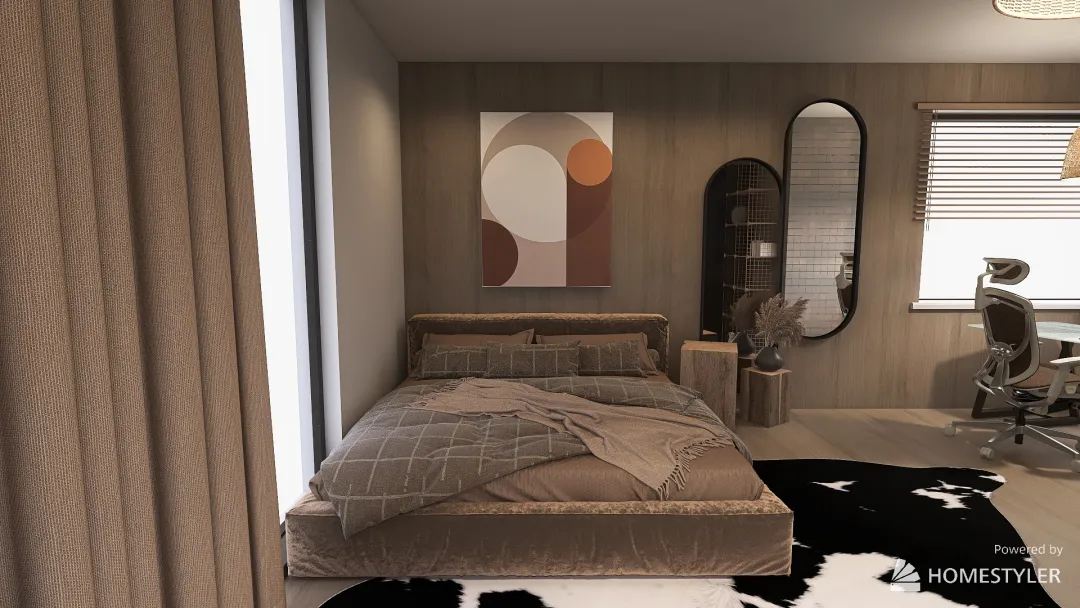 chocolate chip bedroom 3d design renderings