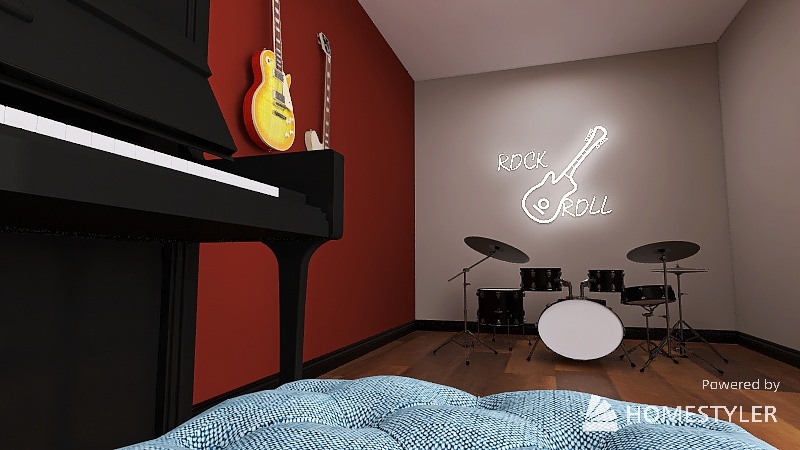 music room 3d design renderings