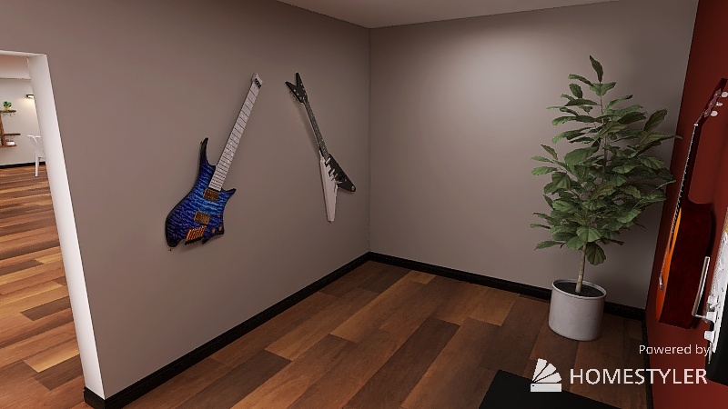 music room 3d design renderings