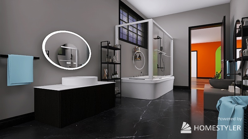 shared bathroom 3d design renderings