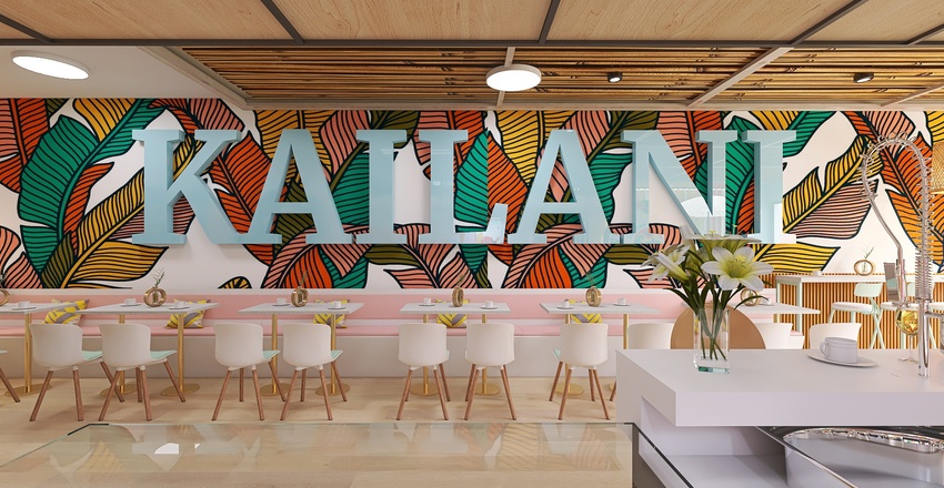 #BakeryContest Kailani Ice Cream Shop + Bakery 3d design renderings