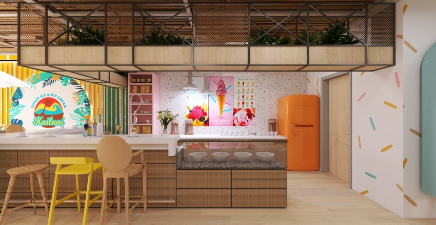 #BakeryContest Kailani Ice Cream Shop + Bakery 3d design renderings