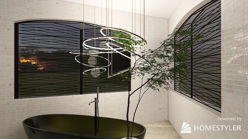 An elegant Bathroom 3d design renderings