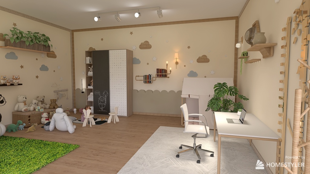 Wood Playroom #Children'sDayContest 3d design renderings