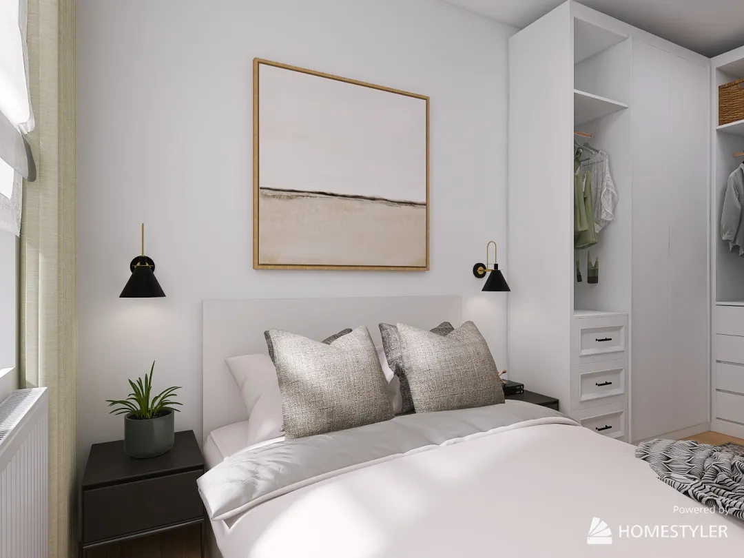 Small master bedroom 3d design renderings