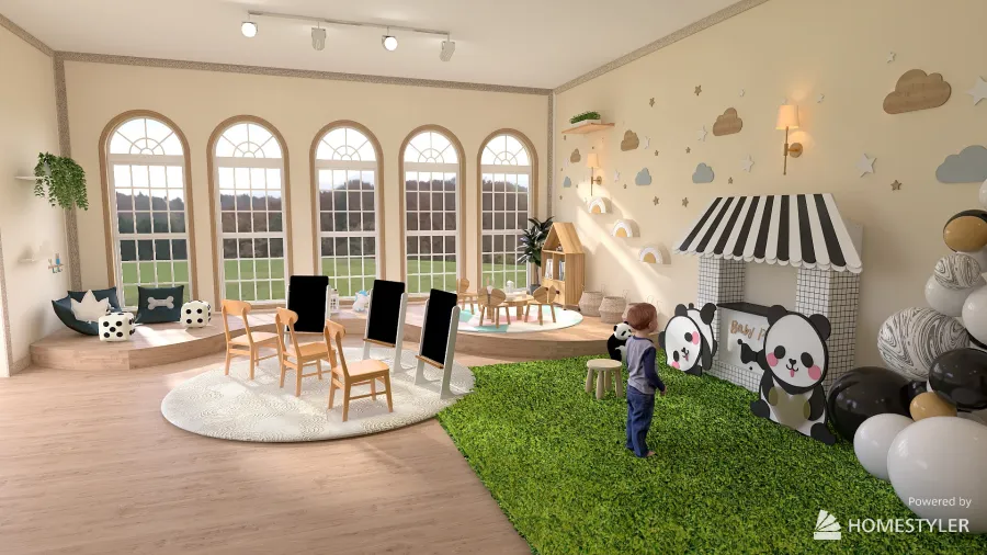 Wood Playroom #Children'sDayContest 3d design renderings