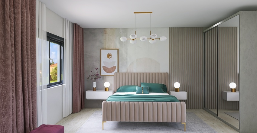 Dormitor matrimonial, Fam Batir 3d design renderings