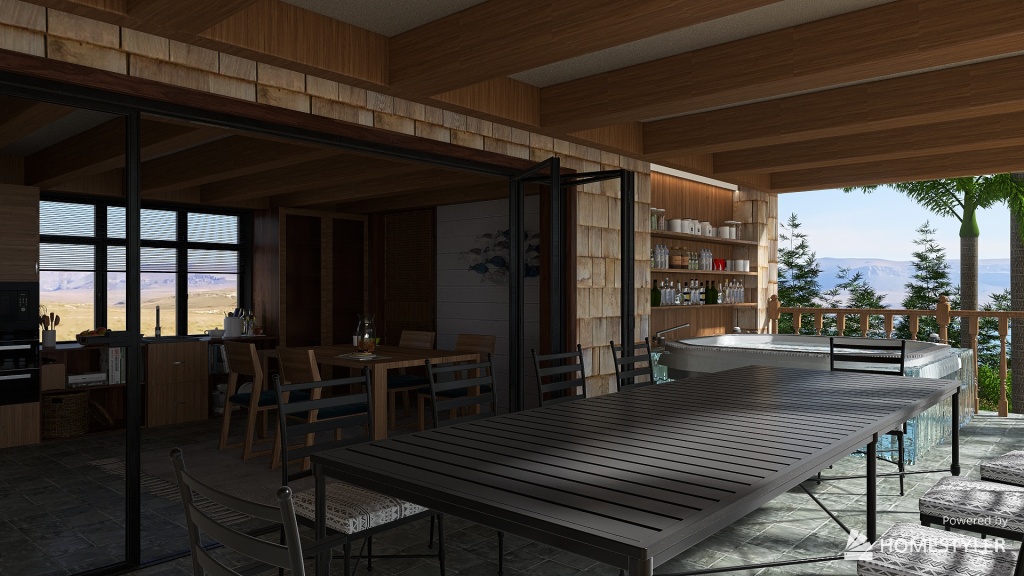 Bohemian Terrace 3d design renderings