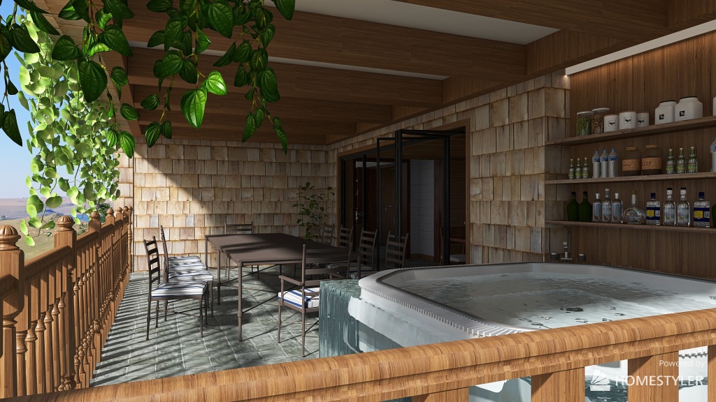 Bohemian Terrace 3d design renderings