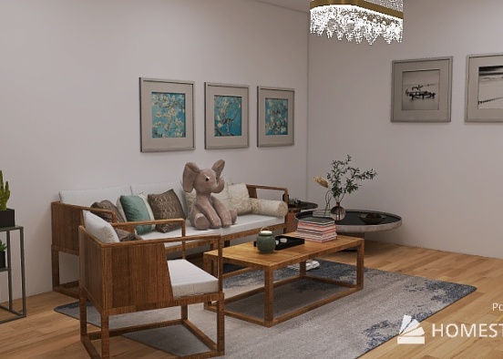 Simple Livingroom Design Rendering