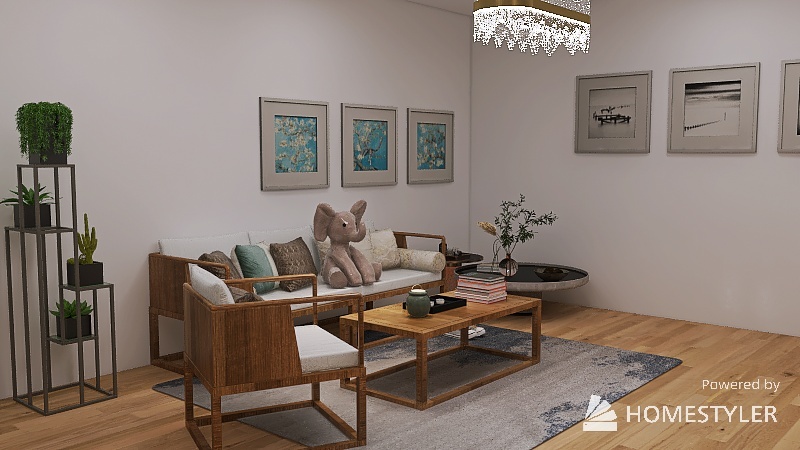 Simple Livingroom 3d design renderings