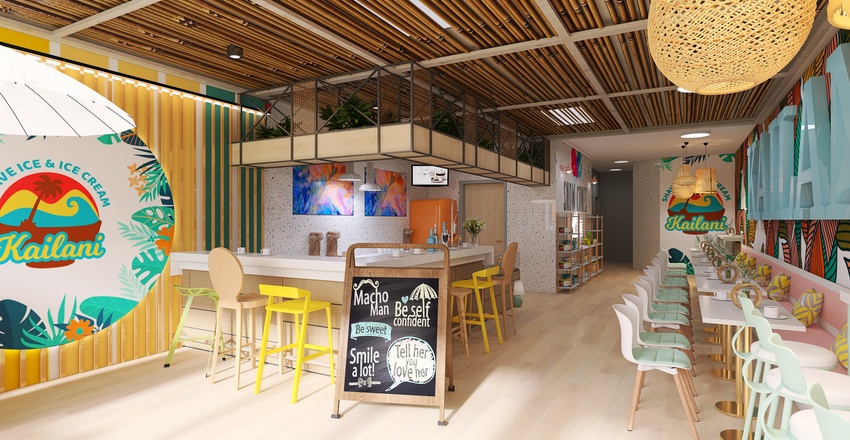 #BakeryContest Kailani Ice Cream Shop + Bakery 3d design renderings