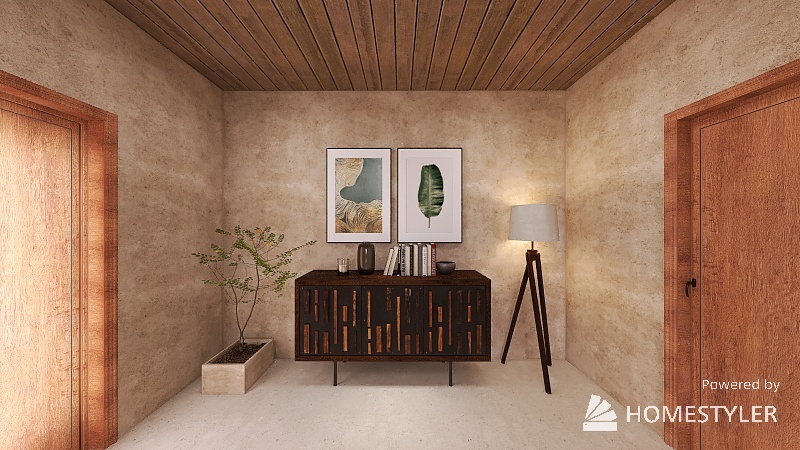 A Wooden House 3d design renderings