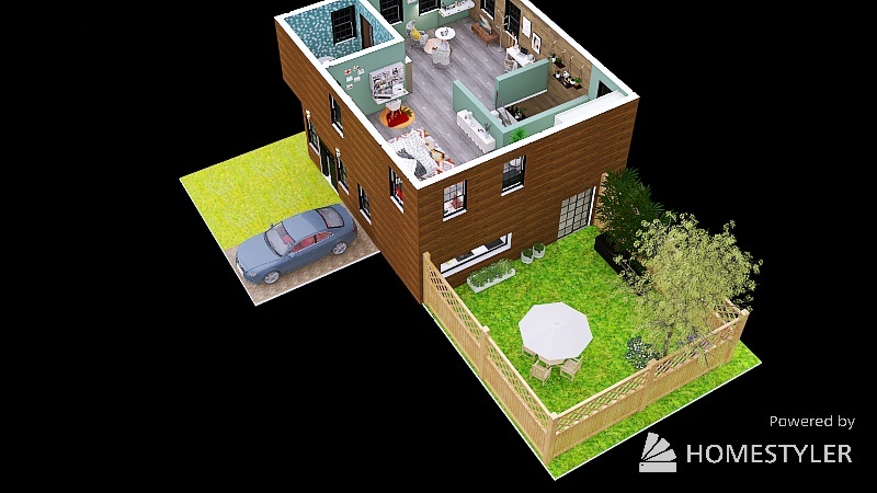 House for one 3d design renderings
