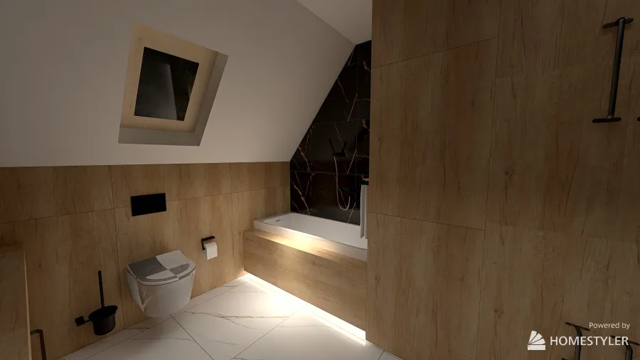 Górna łazienka 3d design renderings