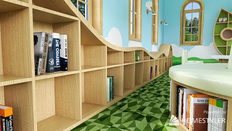 #Children'sDayContest-Public Library 3d design renderings