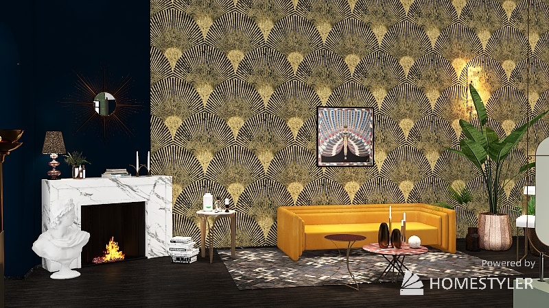Copy of Art Deco Style Flat 3d design renderings