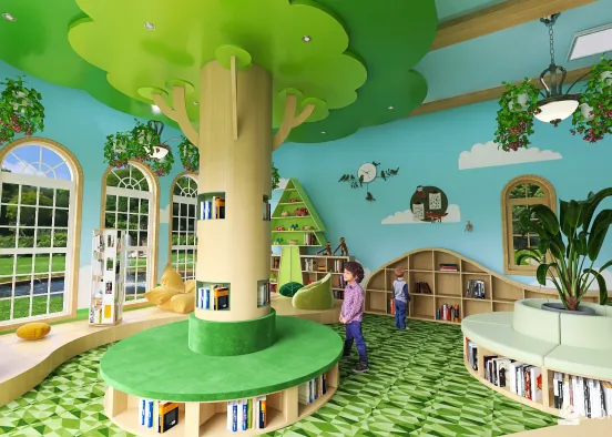 #Children'sDayContest-Public Library Design Rendering