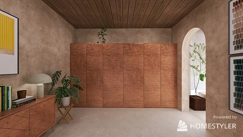 A Wooden House 3d design renderings