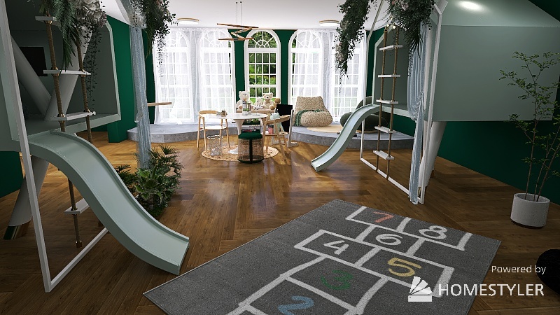 #Children'sDayContest-Jungle Room 3d design renderings