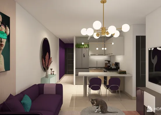 Apartamento Violeta Design Rendering