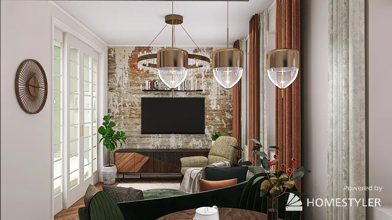 Apartment for one person. 3d design renderings