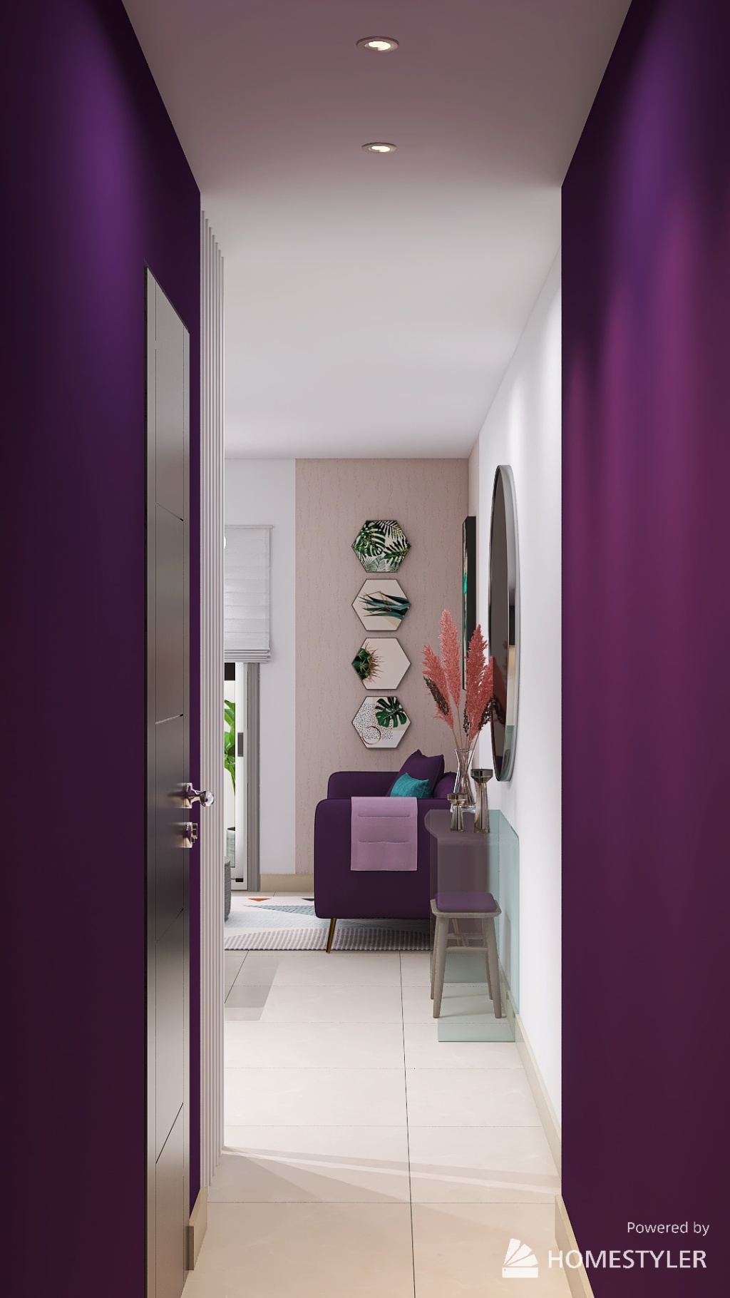 Apartamento Violeta 3d design renderings