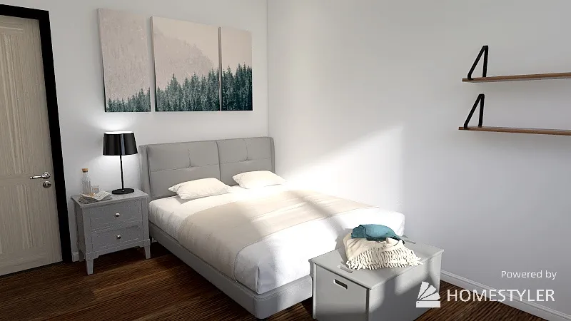 Guest Bedroom 1 3d design renderings