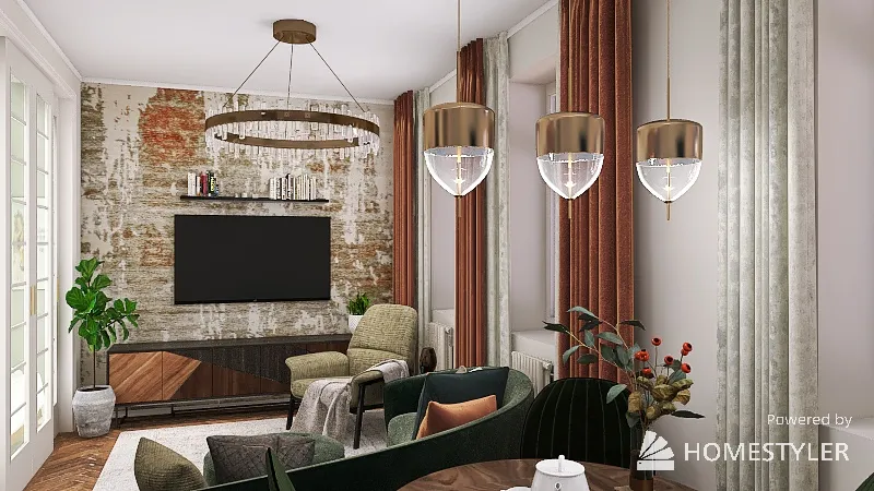 Apartment for one person. 3d design renderings