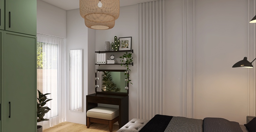 Small apartment bedroom 3d design renderings