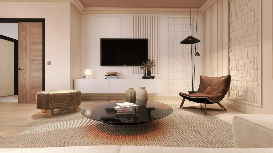 Modern Lounge 3d design renderings
