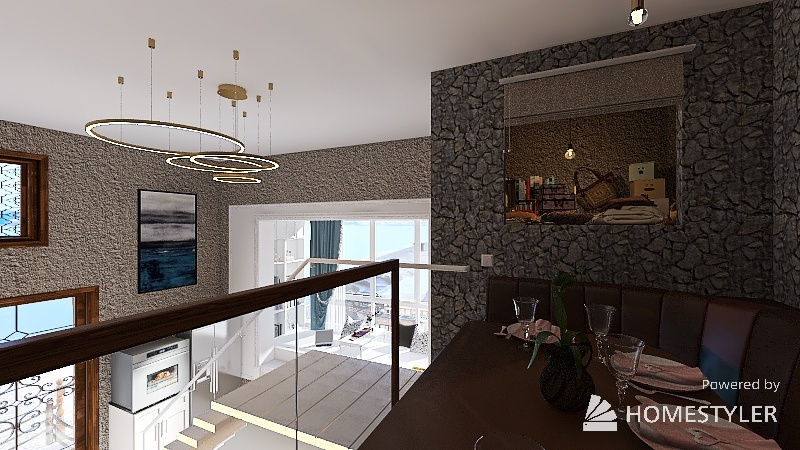 Living and Dining Room 3d design renderings