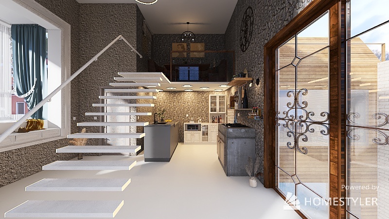 Living and Dining Room 3d design renderings