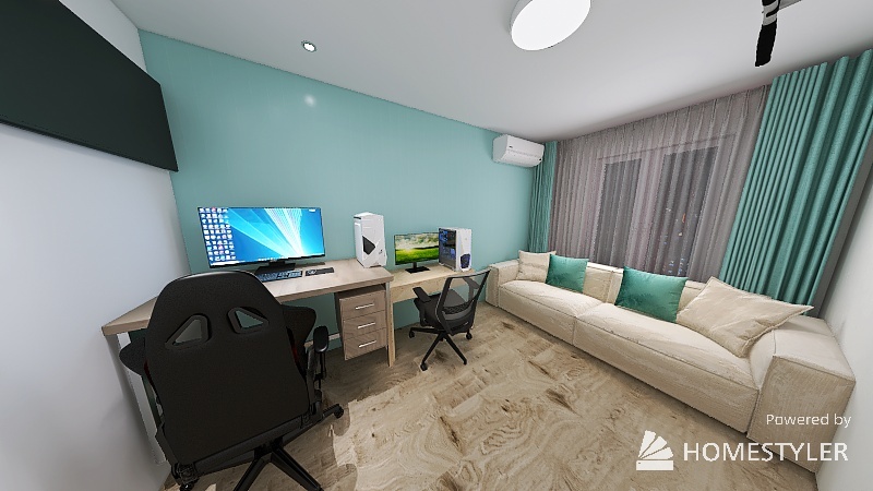 маленькая комната 3d design renderings