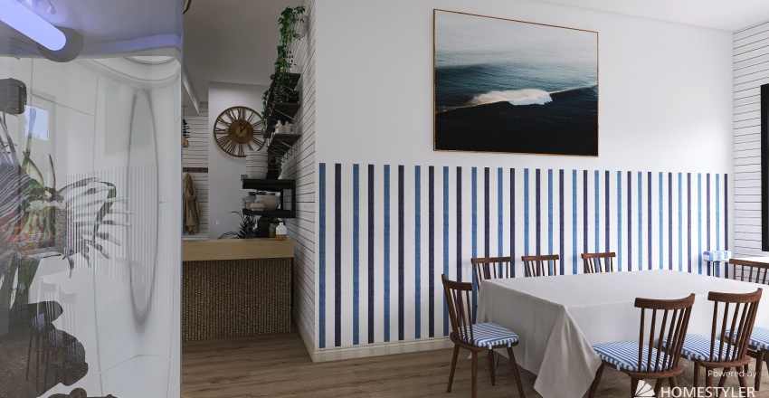 Café Marine 3d design renderings