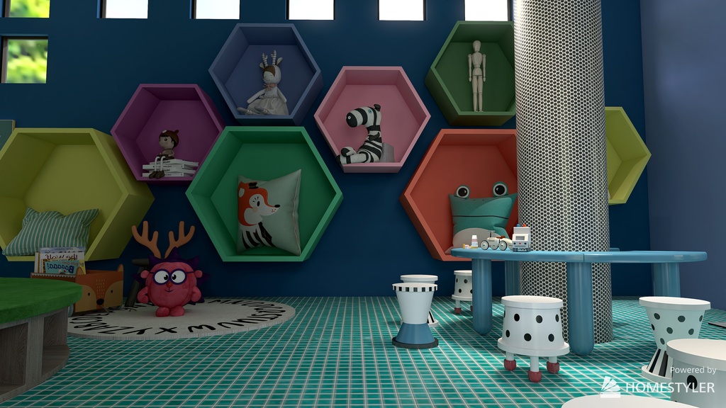 Reading room 3d design renderings