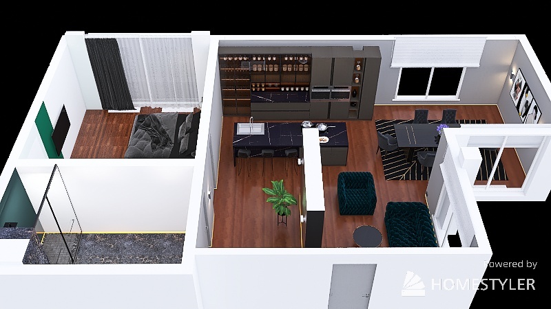 Квартира в стиле минимализм 3d design picture 93.45