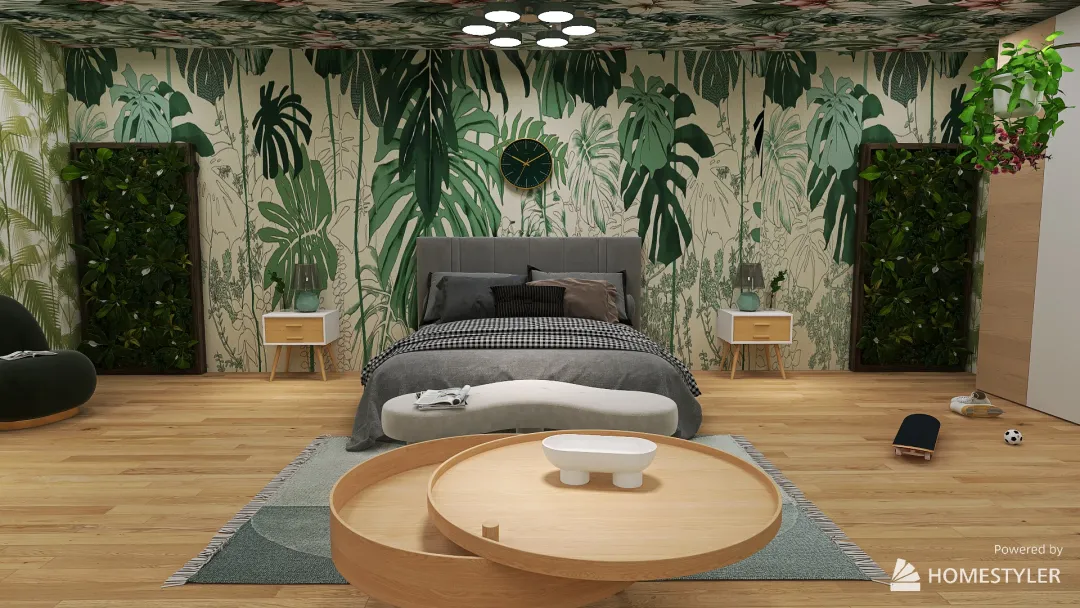 #SD designs- Jungle bedroom 3d design renderings