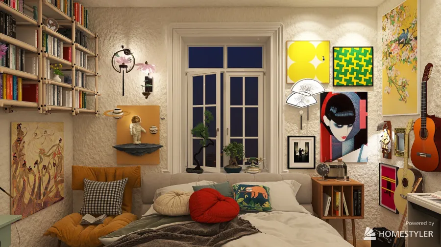 teenager room 3d design renderings