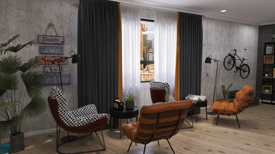 Дизайн-проект мини мотеля "Garage" 3d design renderings