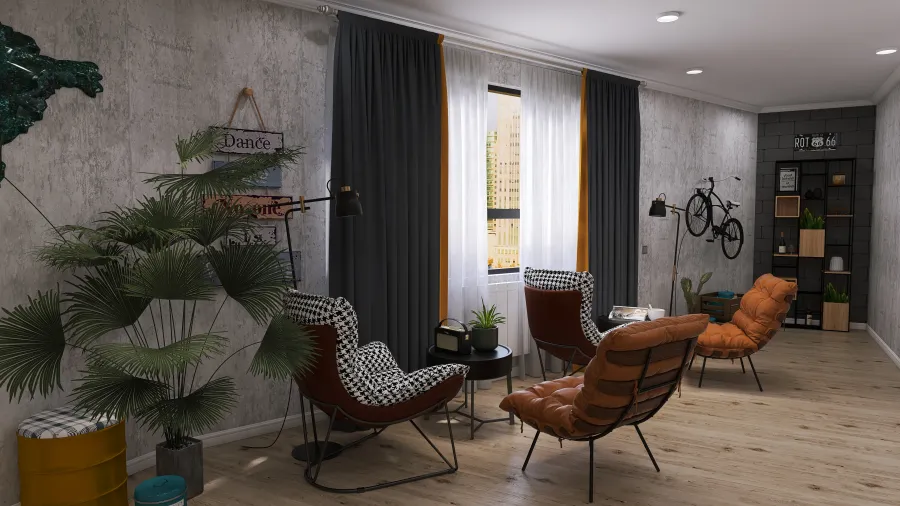 Дизайн-проект мини мотеля "Garage" 3d design renderings