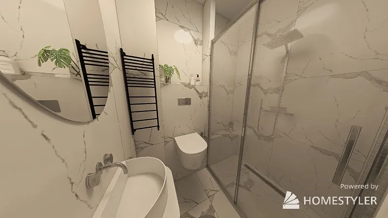 Małgosia łazienka 1 3d design renderings