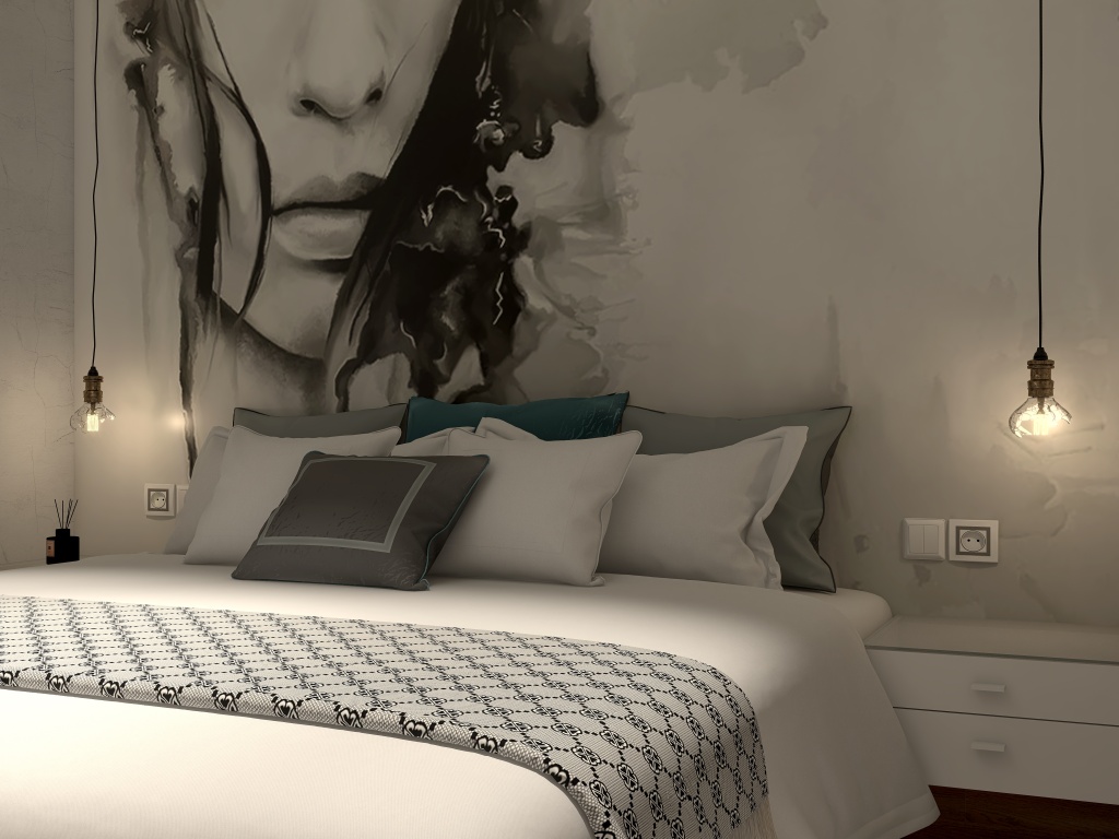 Спальна кімната 3d design renderings